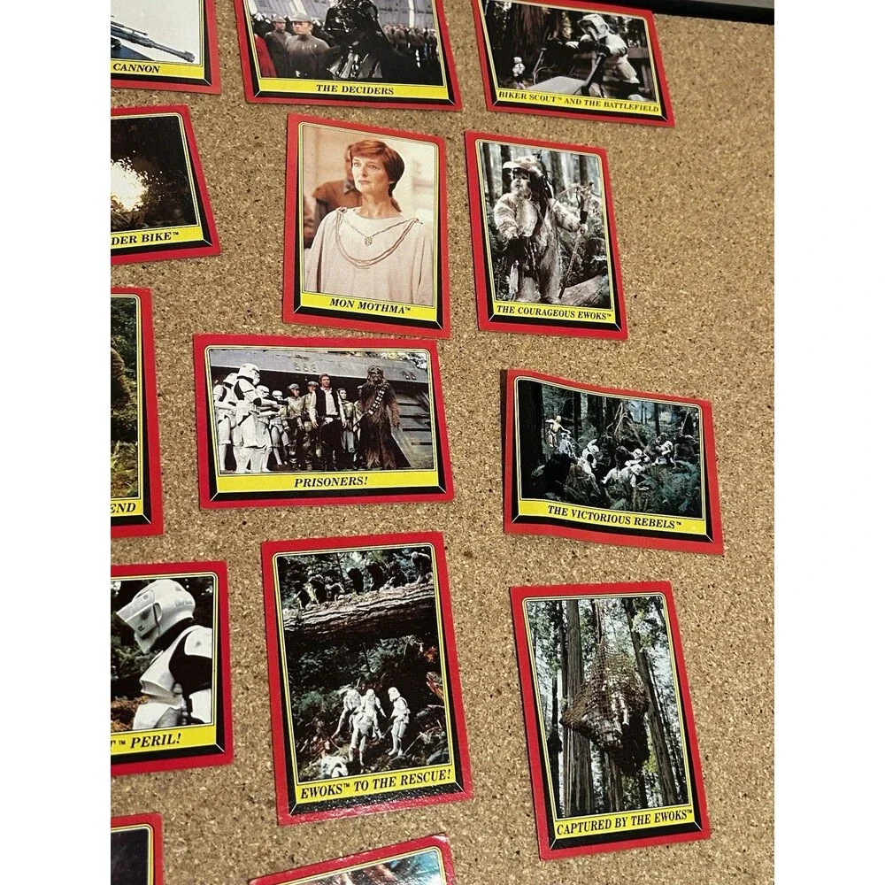 Vintage Topps 1983 return of the jedi card Lot Of 25 Cards Cardboard Trading